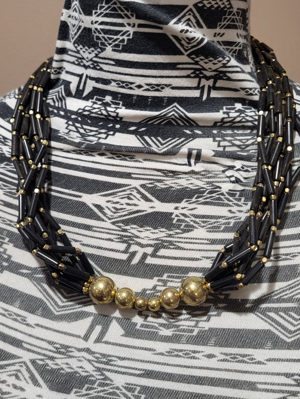 Egyptian Revival Artisan Beaded Necklace Fair Trade